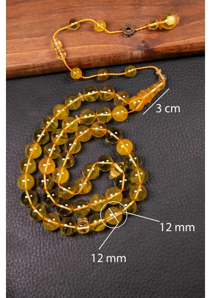 Sarı Hareli 45 Taneli Özel Seri Bakalit Sıkma Tesbih fiyatları