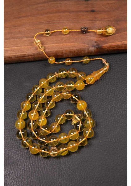 Sarı Hareli 45 Taneli Özel Seri Bakalit Sıkma Tesbih modelleri