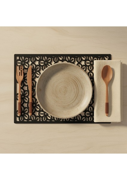 2 Adet Keçe Amerikan Servis Dikdörtgen Supla 33X44 cm