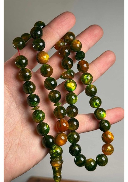 Dalgalı Yeşil Özel Seri 45 Taneli Bakalit Sıkma Tesbih fiyatları