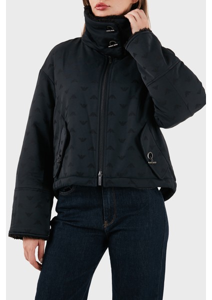 Tamamı Logolu Yün Karışımlı Klasik Yaka Fermuarlı Mont Bayan Mont EW001392 AF14362 UC001 fırsatları