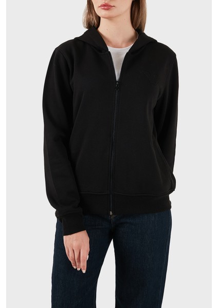 Logolu Pamuklu Regular Fit Kapüşonlu Yaka Sweat Bayan Sweat EW000392 AF15356 UC001 fiyatları