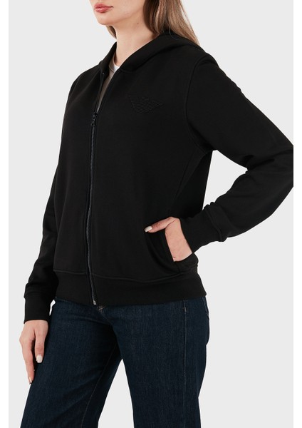 Logolu Pamuklu Regular Fit Kapüşonlu Yaka Sweat Bayan Sweat EW000392 AF15356 UC001 indirimleri