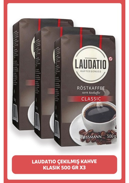 Çekilmiş Kahve Klasik 500 gr X3 Adet