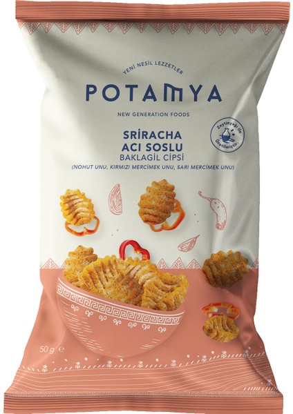 Zeytinyağlı Sriracha Acı Soslu Cips 50g