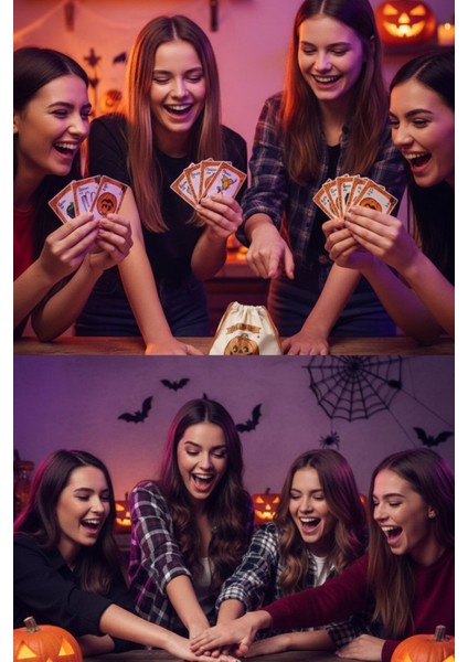 Halloween Kart Oyunu |cadı Kabak Kazan Yarasa Süpürge |cadılar Bayramı Eğlenceli Parti ve Aile Oyunu
