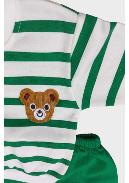 1-9 Yaş Çocuk Takım Ayıcıklı Nakışlı 2iplik Şardonlu Mevsimlik Alt Üst Ikili Unısex Yan Çizgili fırsatları