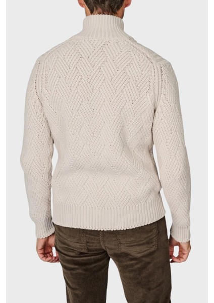 Yün ve Kaşmir Karışımlı Regular Fit Dik Yaka Fermuarlı Hırka Erkek Hırka 10155 19654 113 fiyatları