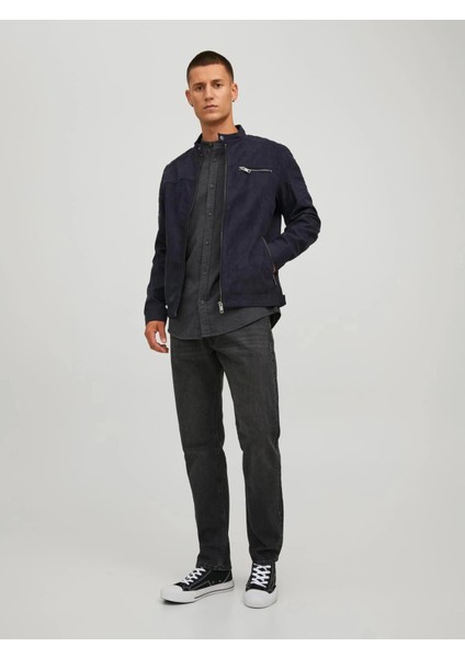 Jack&jones 12147218 Erkek Mont - Siyah Nubuk