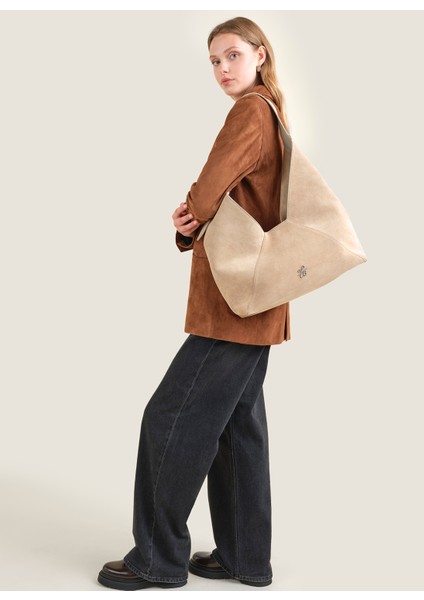 Bej Kadın Omuz Çantası 25FW348 fiyatları