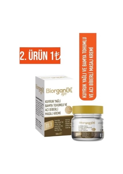 Kuyruk Yağlı Bamya Tohumlu ve Acı Biber Özlü Masaj Kremi 100 ml – Kas ve Eklem Rahatlatıcı Isıtıcı Etkili