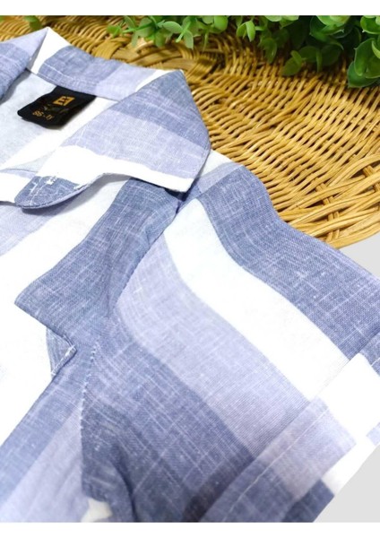 Erkek Çocuk Renkli Yazlık Kısa Kollu Gömlek Saten Şortlu 2li Takım Bayramlık Takım/tam Kalıp