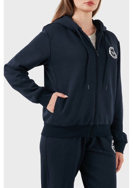 Pamuklu Relaxed Fit Kapüşonlu Içi Yumaşak Tüylü Fermuarlı Sweat Bayan Sweat EW001935 AF15363 UB101 fırsatları