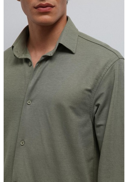 Haki Relax Fit Erkek Gömlek fırsatları