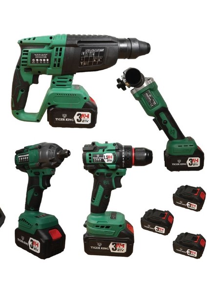 Pro 4 Lü Set Somun Sıkma+Hilti+Vidalama+Avuç Taşlama