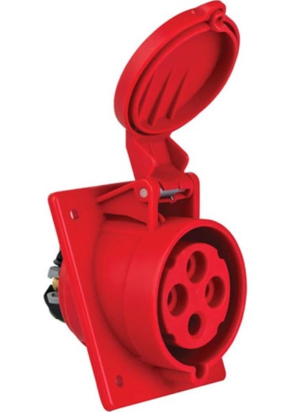 406517 4X32A IP44 Makine Prizi Eğik Gövdeli 380-415 V