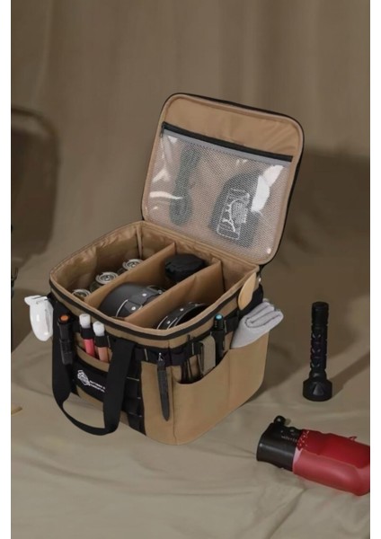 Gr1 Khaki 4'lü Mega Kamp Malzeme Çantaları Seti