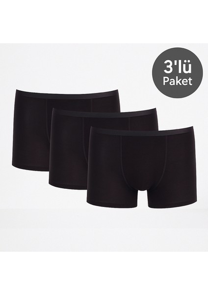 3’lü Paket Erkek Bambu Boxer Siyah fiyatları