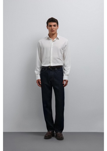 Beyaz Relax Fit Erkek Gömlek fiyatları