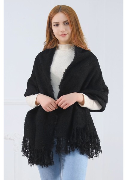 Kadın Siyah Buklet Şal fırsatları