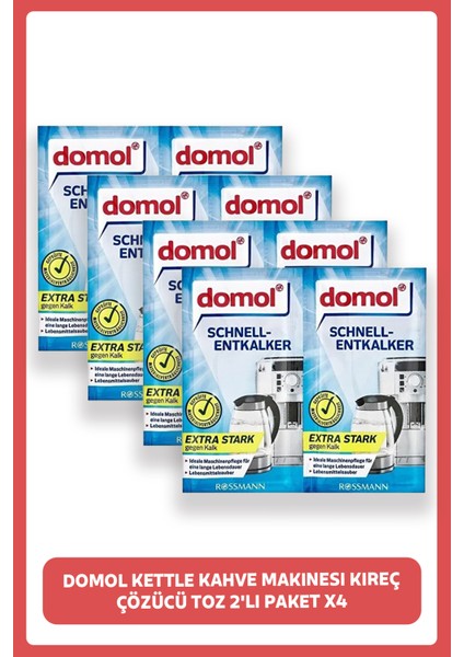 Kettle Kahve Makinesi Kireç Çözücü Toz 2'li Paket 4 Adet