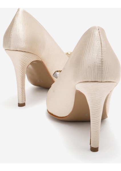 Elmas Taşlı Kadın Stiletto Ayakkabı Ten fırsatları