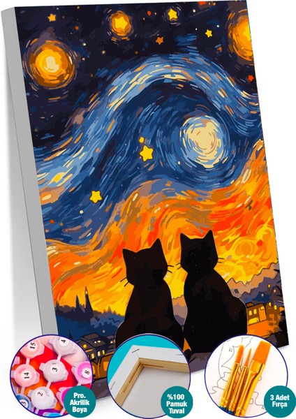 Kedilerin Aşkı Sayılarla Boyama Seti