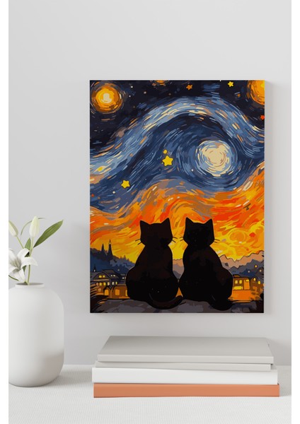 Kedilerin Aşkı Sayılarla Boyama Seti modelleri