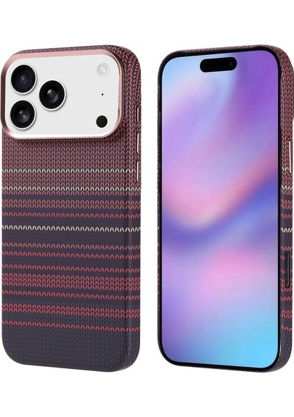 Apple iPhone 17 Pro Max Kılıf M-Safe Şarj Özellikli Karbon Fiber Görünümlü Redclick Nekst Kapak