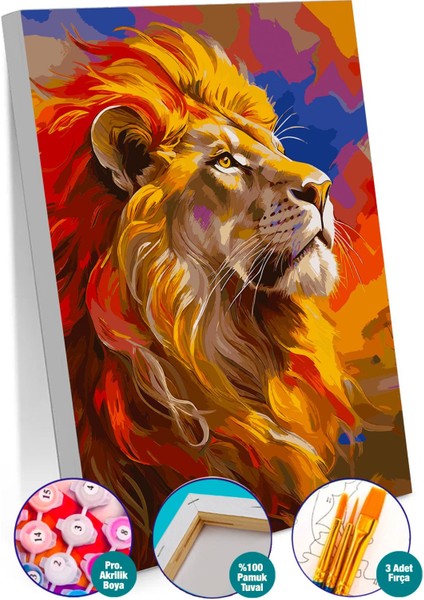 Alemin Aslanı Sayılarla Boyama Seti