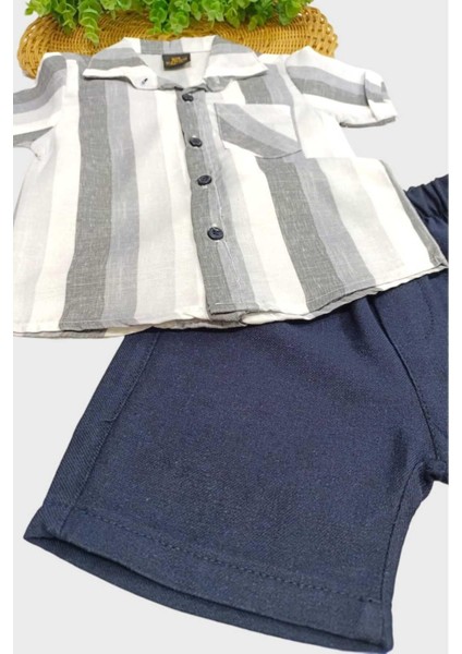 Erkek Çocuk Renkli Yazlık Kısa Kollu Gömlek Saten Şortlu 2li Takım Bayramlık Takım/tam Kalıp modelleri