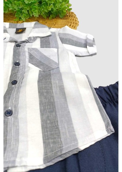 Erkek Çocuk Renkli Yazlık Kısa Kollu Gömlek Saten Şortlu 2li Takım Bayramlık Takım/tam Kalıp indirimleri