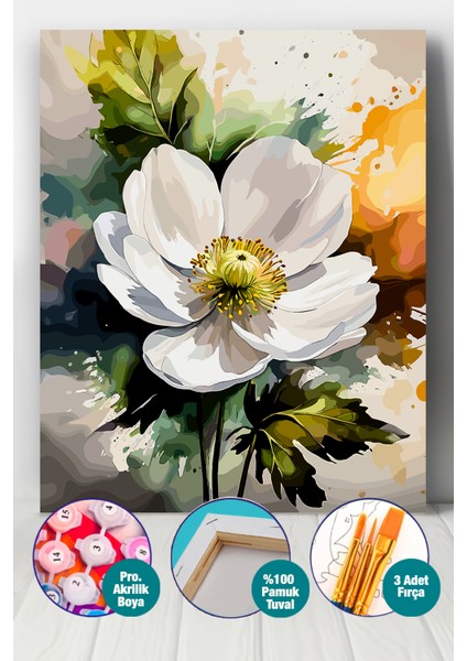 Gökkuşağı Çiçekleri Sayılarla Boyama Seti