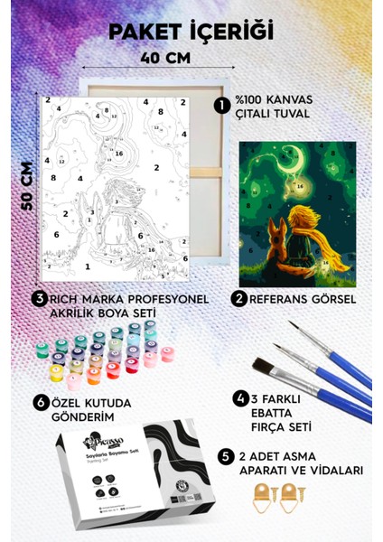 Tilki ve Küçükprens Sayılarla Boyama Seti fiyatları