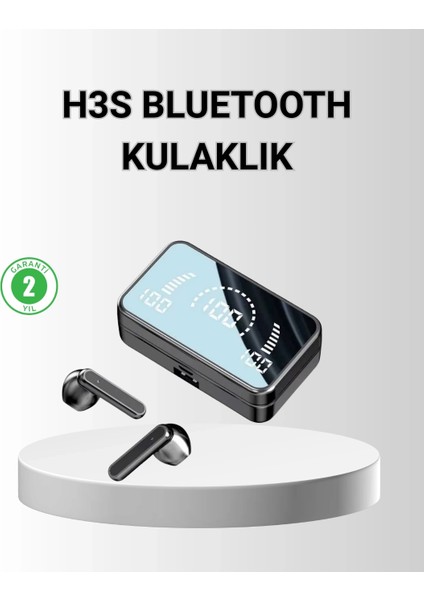 Buğz Ayna Ekranlı Bluetooth 5.1 Kablosuz Kulaklık – 3500 Mah Şarj Kutusu, Suya Dayanıklı