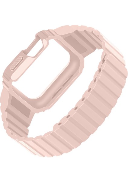 Apple Watch 10 / 11 42 mm Uyumlu Magnetik Silikon Kordon & Kasa Koruma 2 In 1 Darbe Emici Kayış fiyatları