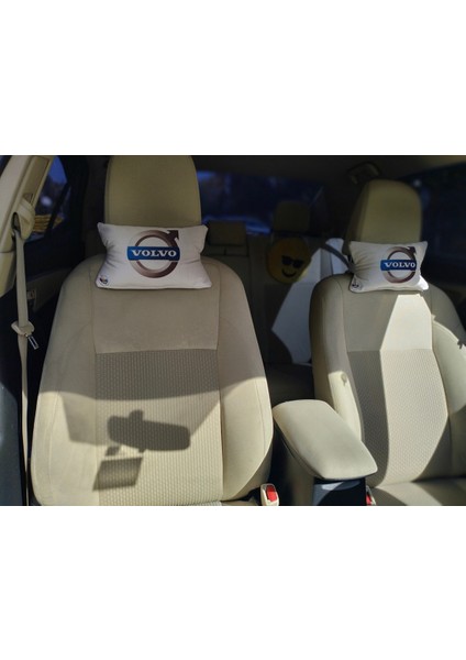 Volvo Logo Baskılı Tüm Modellere Uyumlu Araç Boyun Yastığı, Baby Face Kumaş modelleri