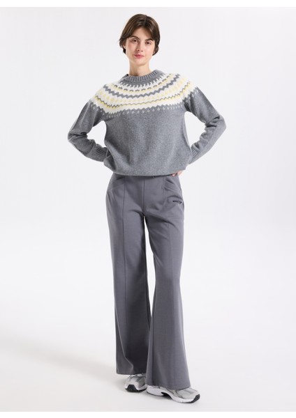 D4WL-EA3042 Antrasit Flare Düz Kadın Eşofman Altı fiyatları