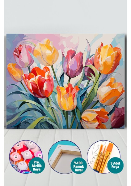 Laleler Sayılarla Boyama Seti