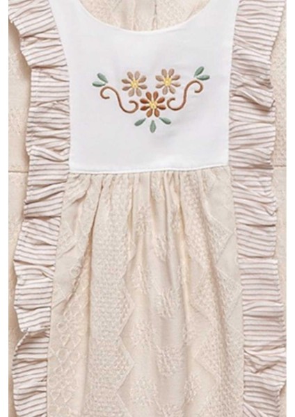 Çiçek Nakışlı Alttan Çıt Çıtlı Tulum 0-12 Ay Kendinden Desenli Pike Kumaş modelleri