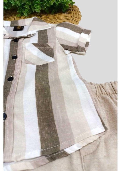 Erkek Çocuk Renkli Yazlık Kısa Kollu Gömlek Saten Şortlu 2li Takım Bayramlık Takım/tam Kalıp modelleri