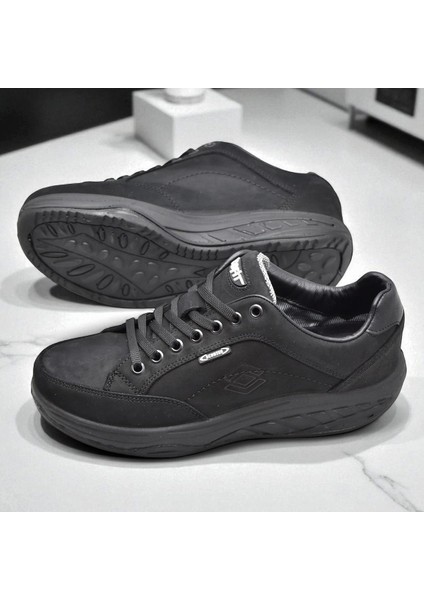 Scooter 0781 Ortopedik Taban Su Geçirmez Hakiki Deri Siyah Erkek Ayakkabı Bot modelleri