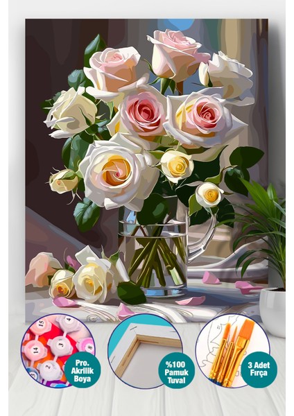 Aşkın Gülü Sayılarla Boyama Seti