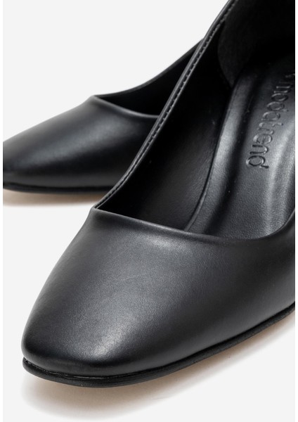 Kadın Topuklu Ayakkabı Siyah Cilt modelleri