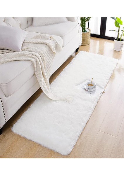 Yumuşak Modern Peluş Kaymaz Salon Oturma Çocuk Yatak Odası Mutfak Antre Beyaz modelleri