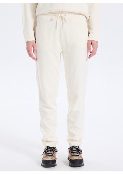 D5WL-EA3597 Ekru Relaxed Düz Kadın Eşofman Altı modelleri