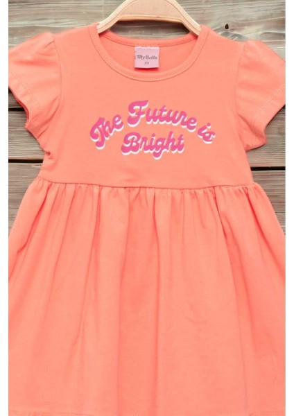 Kız Çocuk Baskılı Kısa Kollu Penye Elbise Yazlık fiyatları