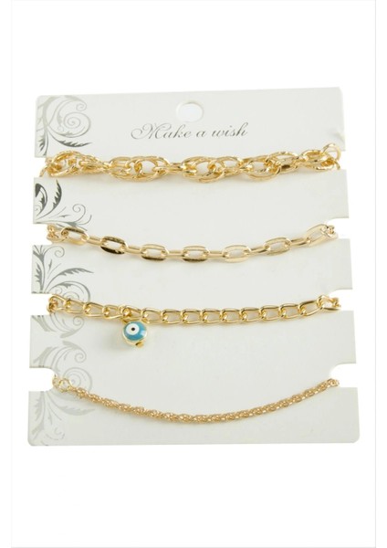 Buğz 4 Adet Karışık Trend Zincir Bileklik fiyatları