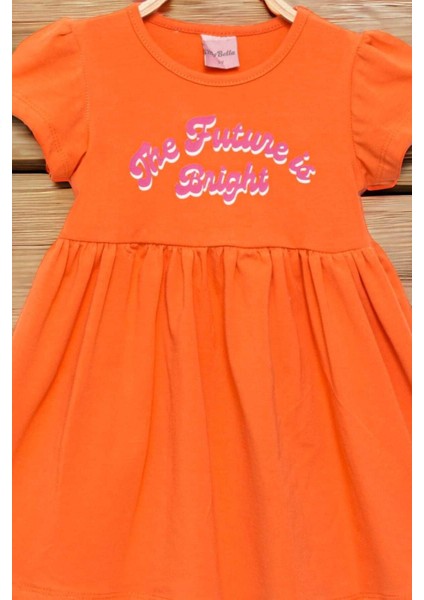 Kız Çocuk Baskılı Kısa Kollu Penye Elbise Yazlık fiyatları