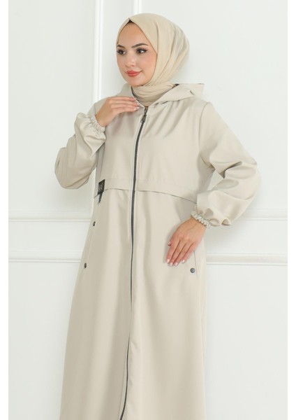 Armalı Fermuarlı Trençkot Bej 19217 fiyatları